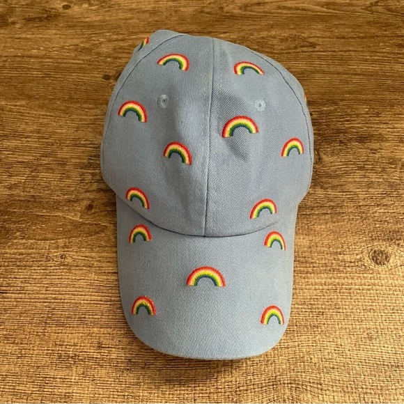 Mini Boden Rainbow Printed Baseball Cap Size Medium/Large - Picture 1 of 4